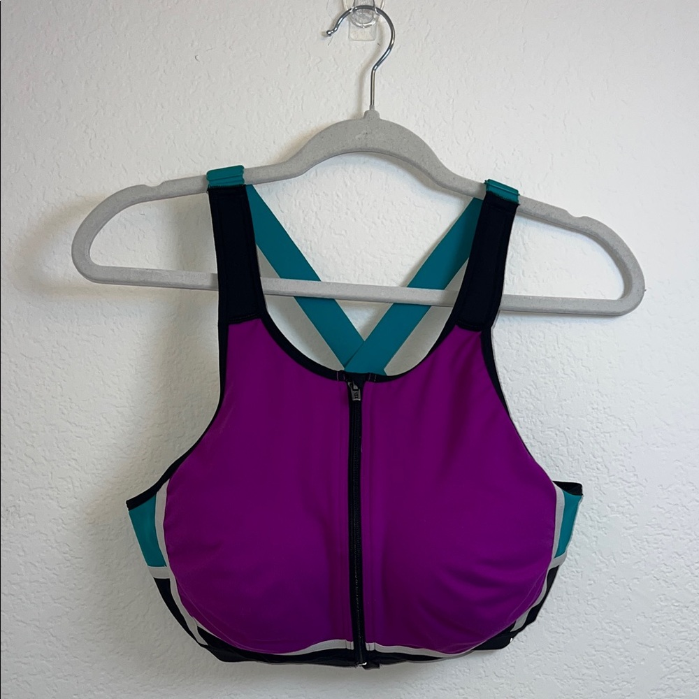 Women's Purple and Teal Sports Bra